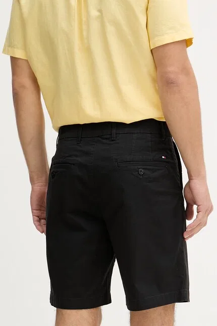 Шорты хлопковые chino Tommy Hilfiger, черный — фото 3