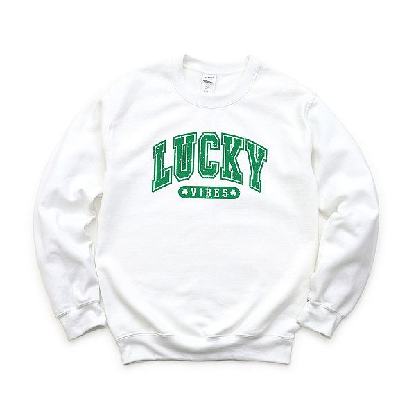 

Свитшот Lucky Vibes с эффектом поношенности Simply Sage Market, White, Белый, Свитшот Lucky Vibes с эффектом поношенности Simply Sage Market, White