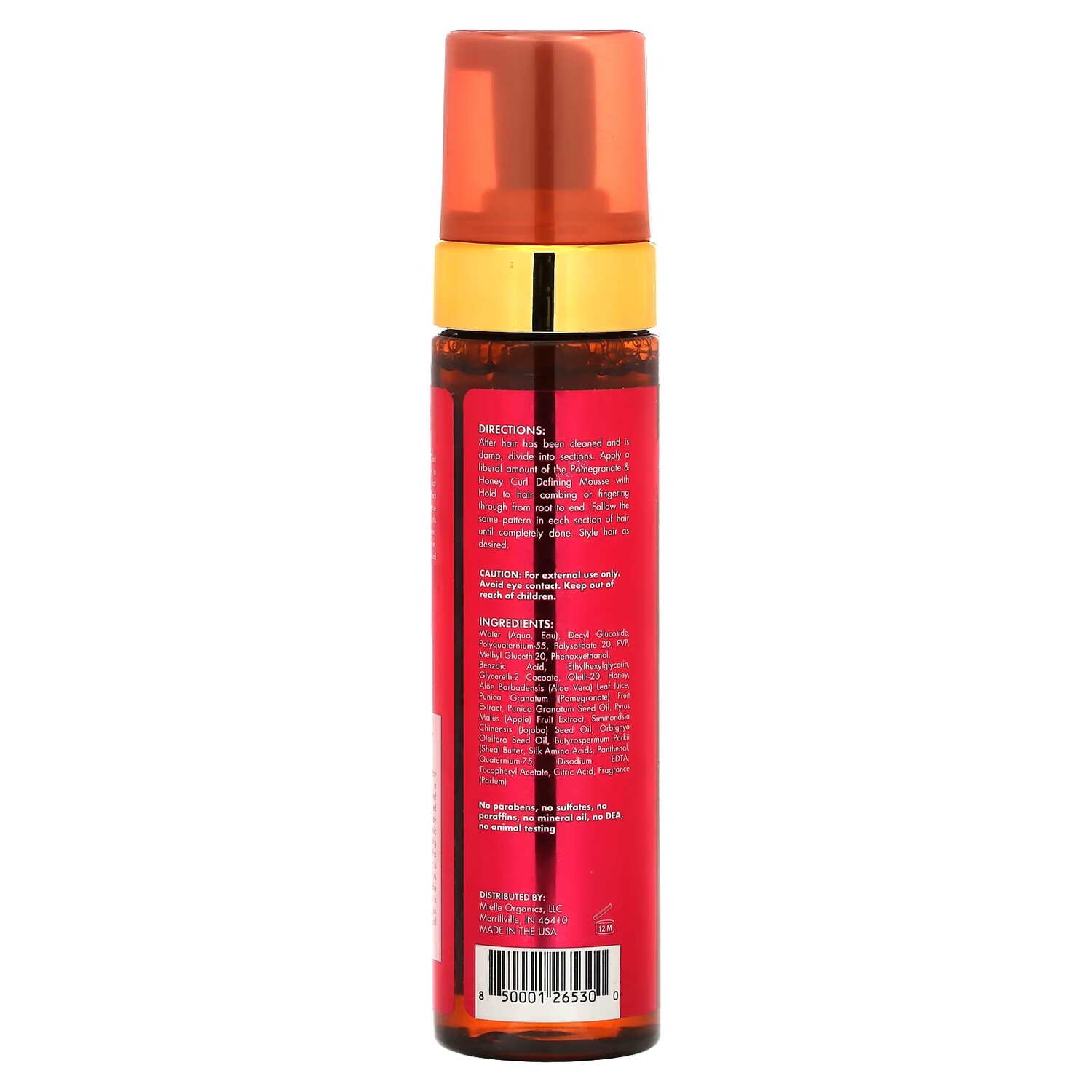 Мусс с фиксацией Mielle Curl Defining Mousse гранат и мед, 222 мл — фото 2