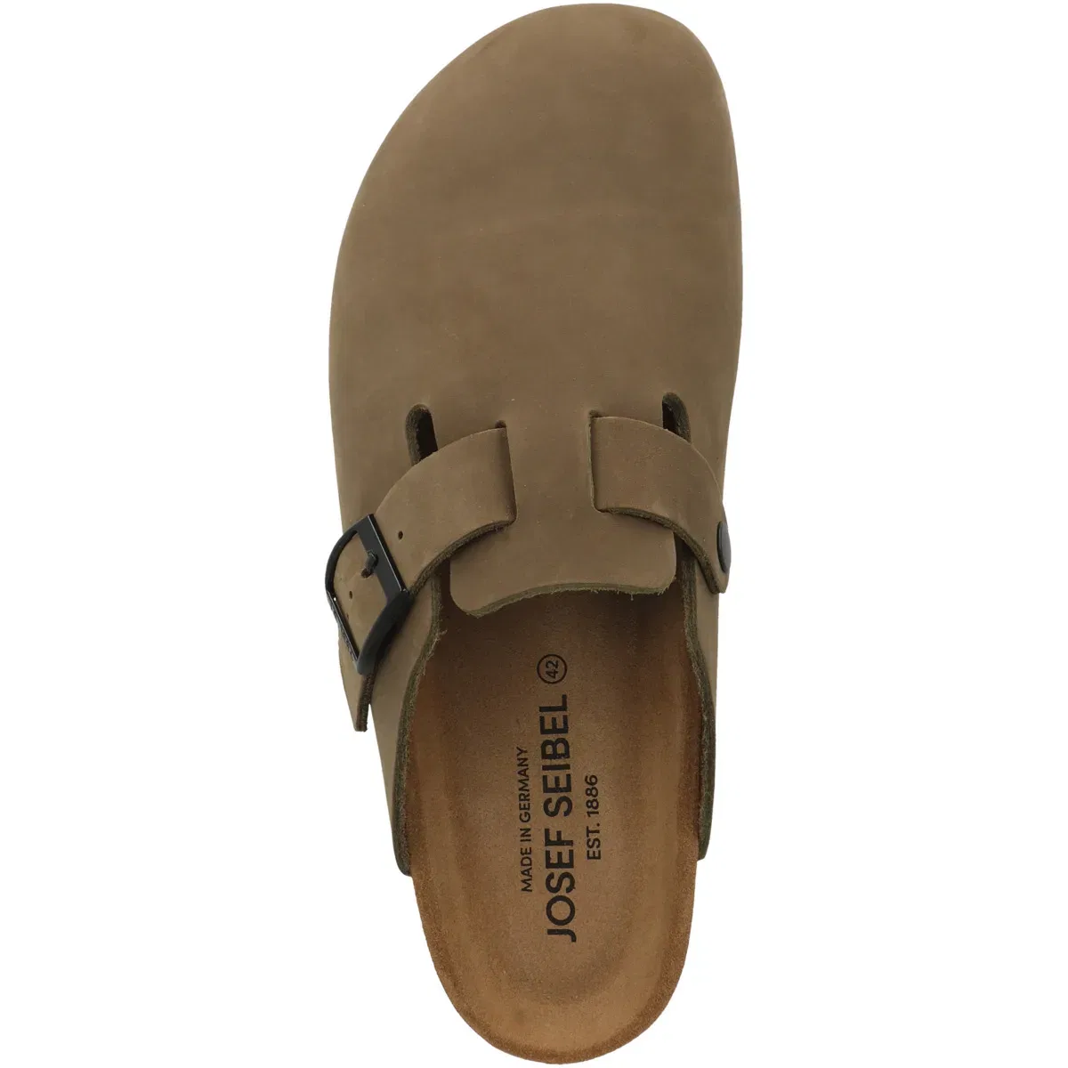 Clogs из нубука Josef Seibel, зеленый — фото 2
