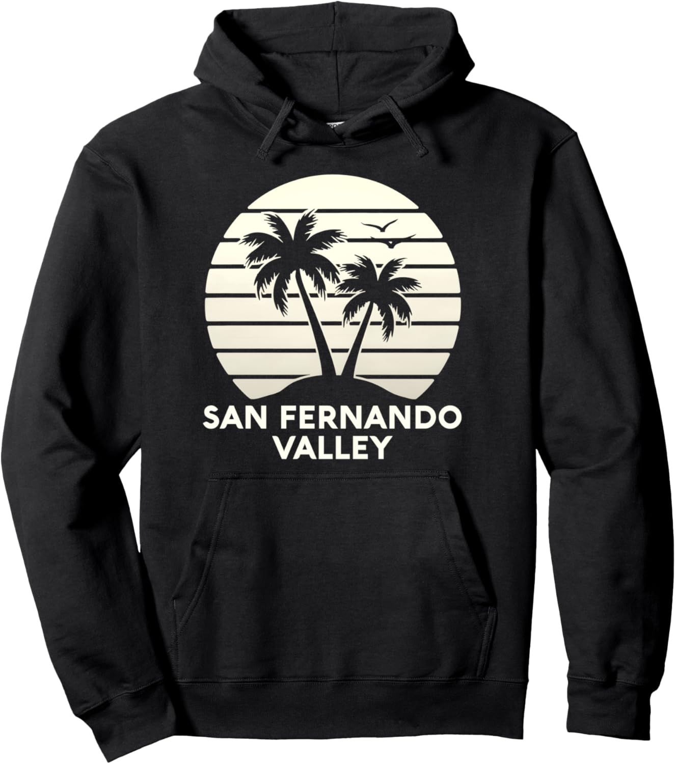 

Худи в стиле ретро «Пальма» (Van Nuys 818) из долины Сан-Фернандо, Калифорния, черный Sfv Apparel