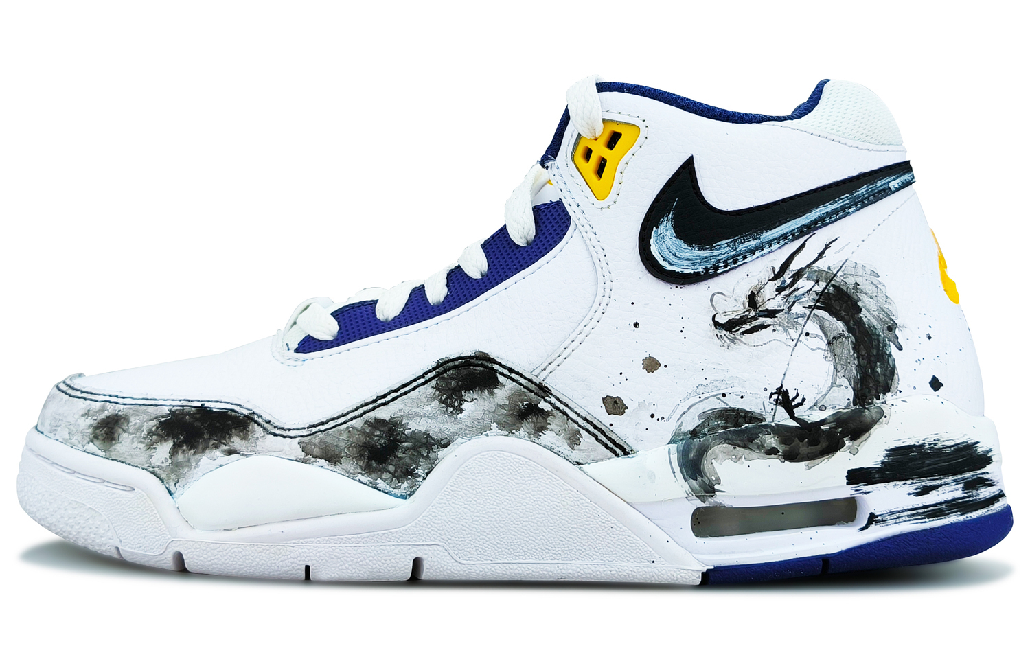 

Nike Flight Legacy Vintage баскетбольные кроссовки мужские мид-топ черно-белые