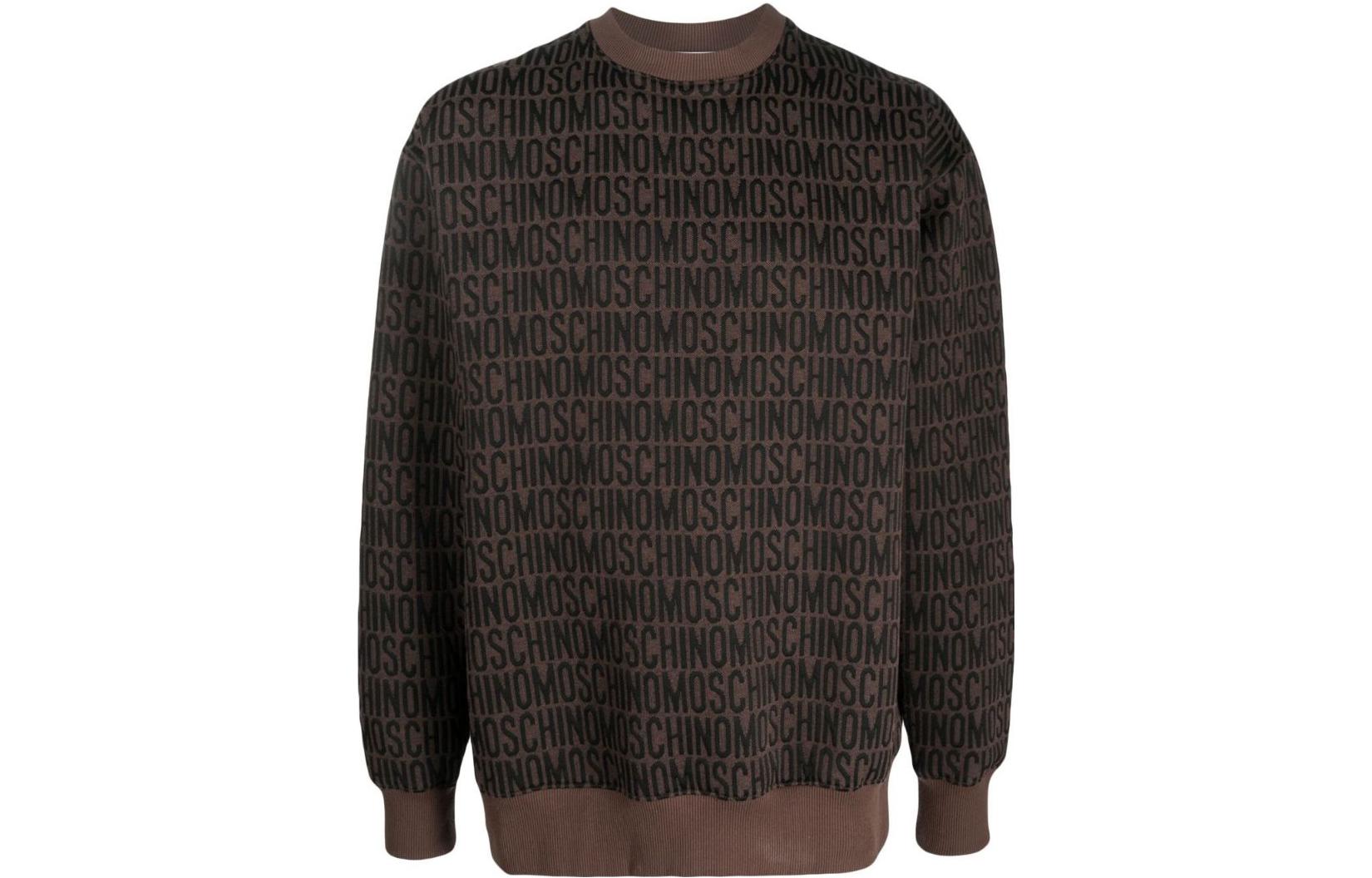 

Monogram Debossed Crewneck Sweatshirt MOSCHINO, Umber