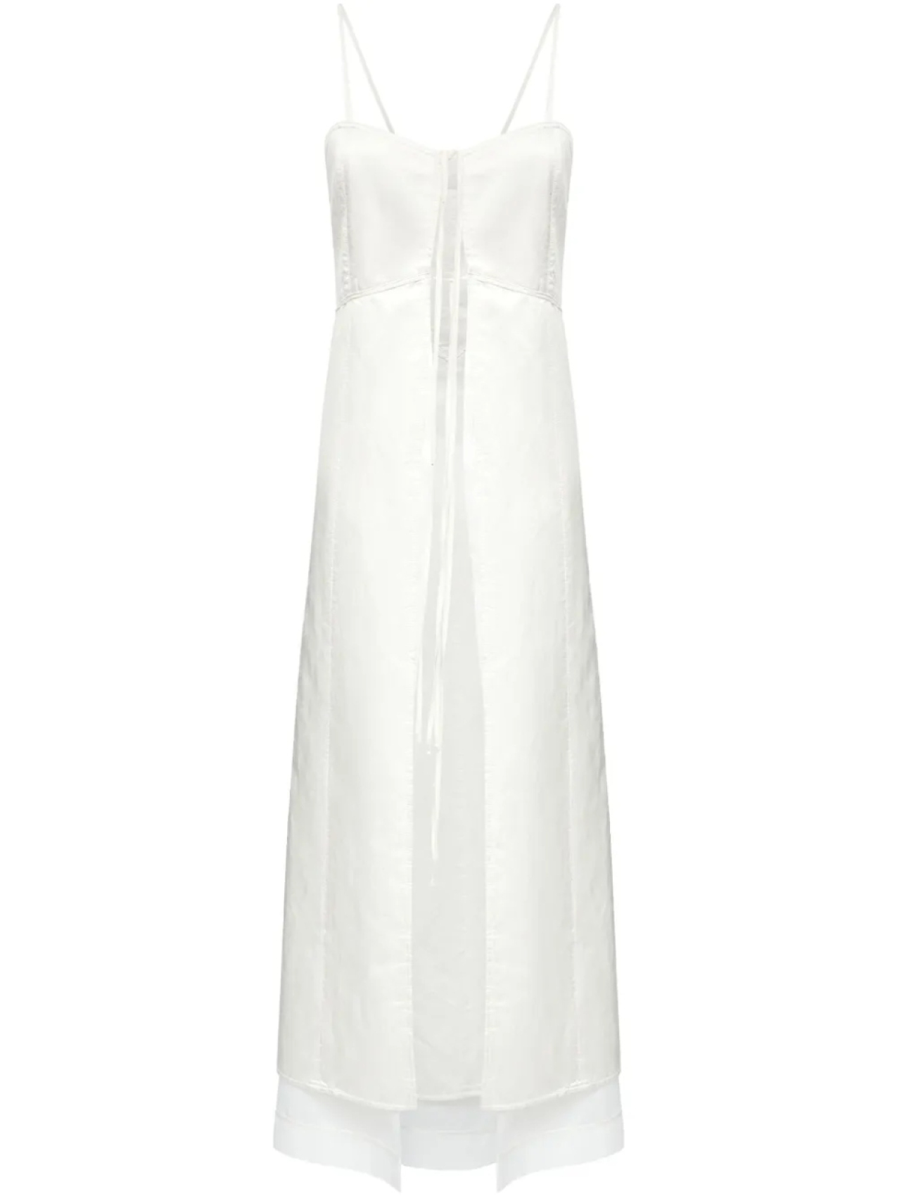 

Платье миди без рукавов MM6 Maison Margiela, белый