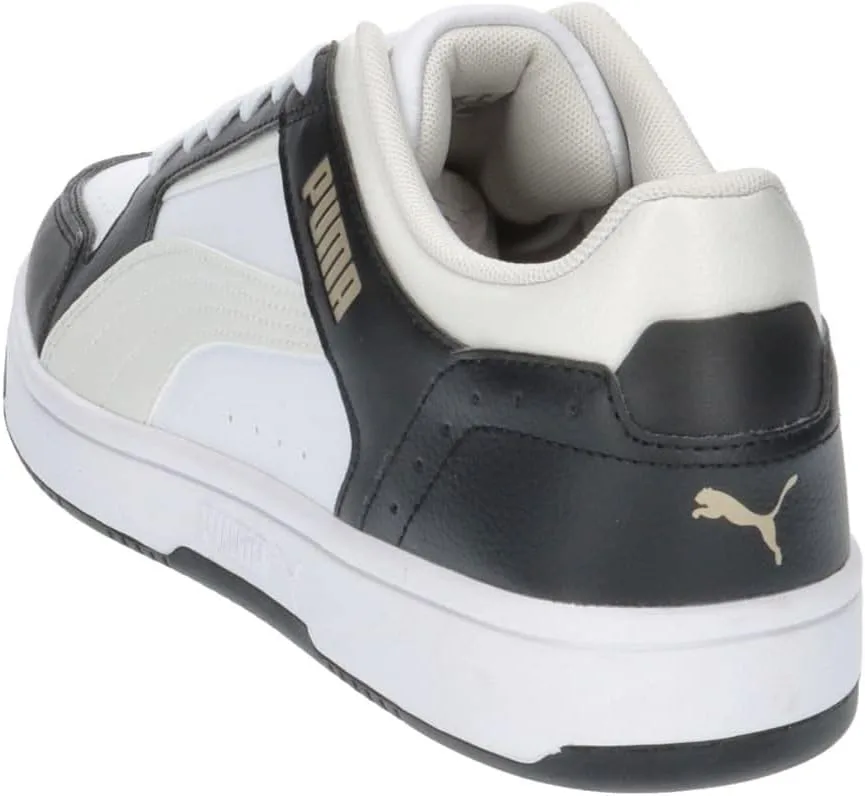 Кроссовки PUMA Unisex Rebound Joy Low, белый/черный/серый/золотой — фото 4