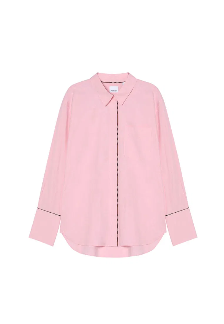 Рубашка мужская Burberry, хлопок, розовая