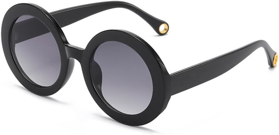 

Модные разноцветные круглые солнцезащитные очки для женщин, винтажные очки с градиентным переходом цвета, мужские панк-очки, солнцезащитные очки с защитой от УФ-излучения UV400 generic, Black Gray Gradient