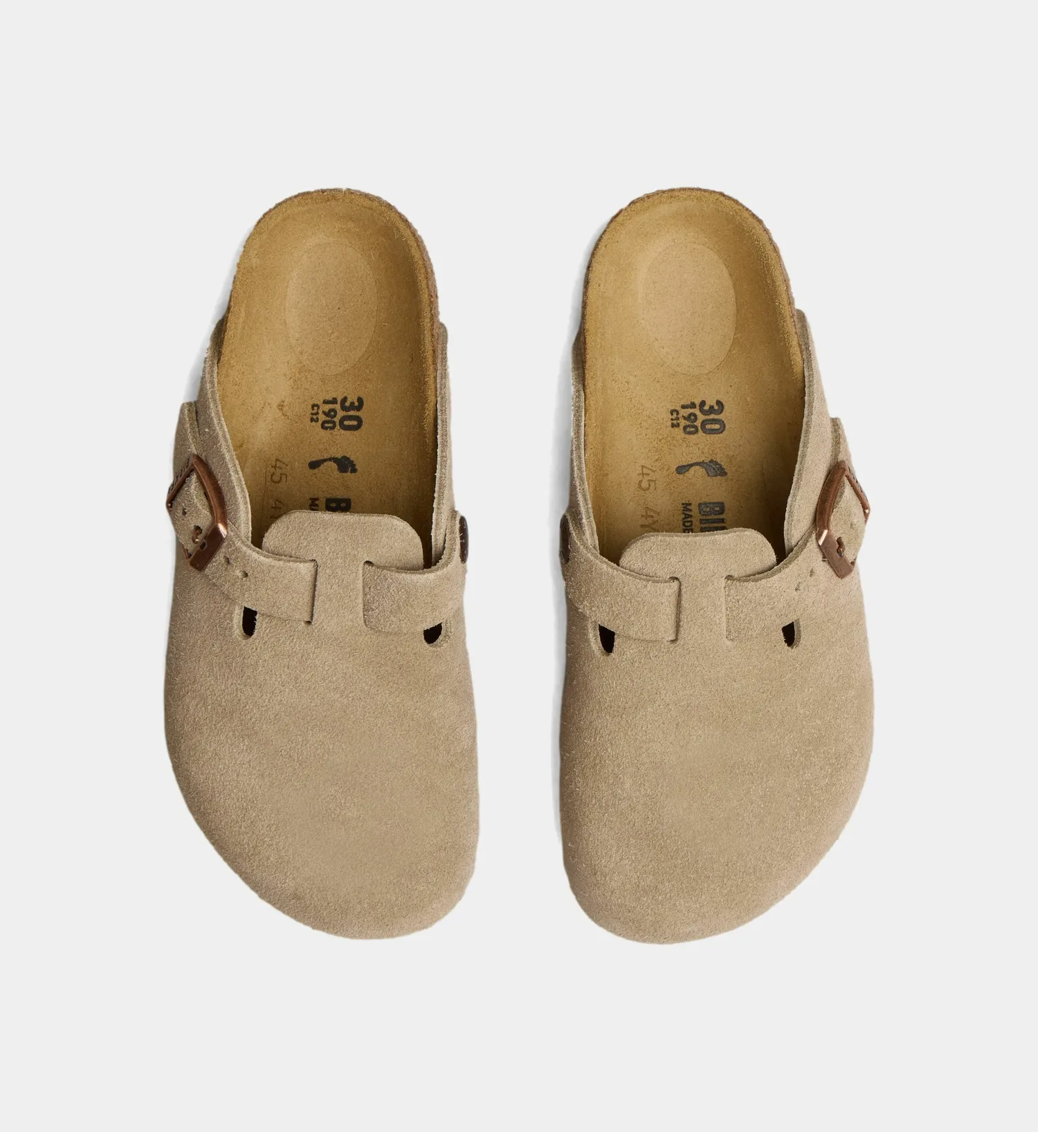 Бостон сабо из замшевой кожи BIRKENSTOCK, серый — фото 4