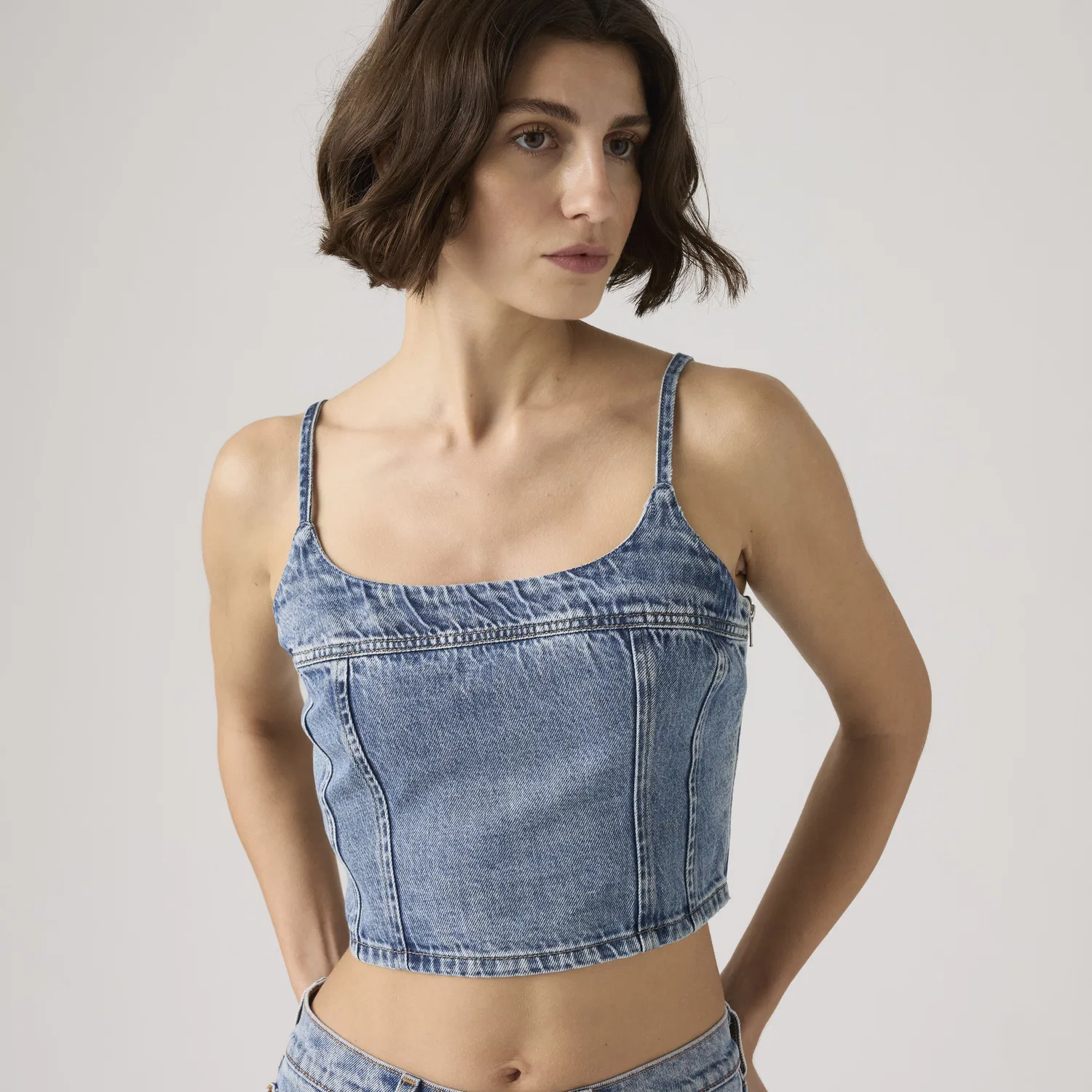 Джинсовая майка-топ Jadine Levi's, Medium Wash — фото 2
