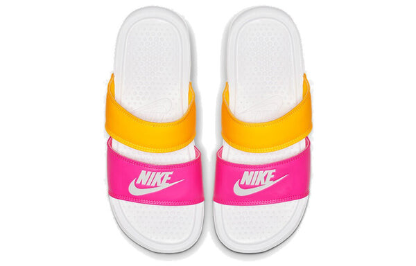 Тапочки benassi duo ultra slide 'metallic summit white' Nike, желтый — фото 3