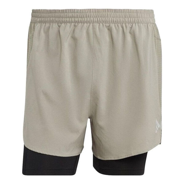 

Шорты adidas Designed 4 Running 2-in-1 Shorts 'Silver Pebble', цвет silver pebble