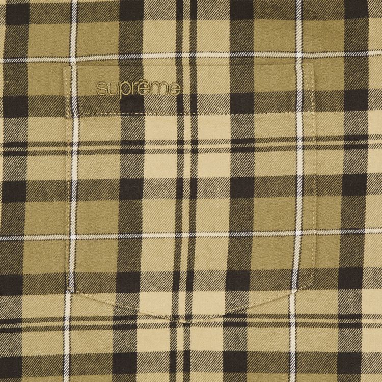 Рубашка Supreme Plaid Flannel Shirt 'Tan', желто-коричневый — фото 3