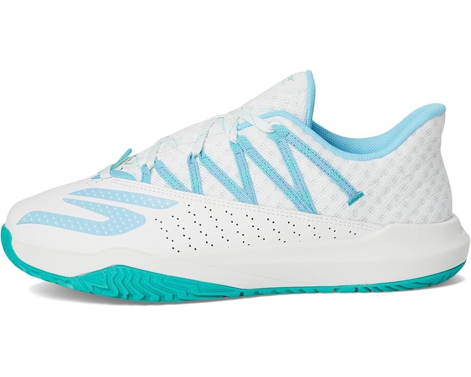 Кроссовки SKECHERS Skechers Viper Court Rally, цвет White/Light Blue — фото 4