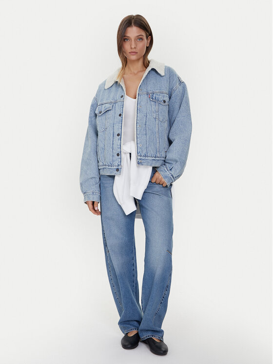 Джинсовая куртка loose fit Sherpa Trucker 90's A4435-0010 Levi'S, синий — фото 2