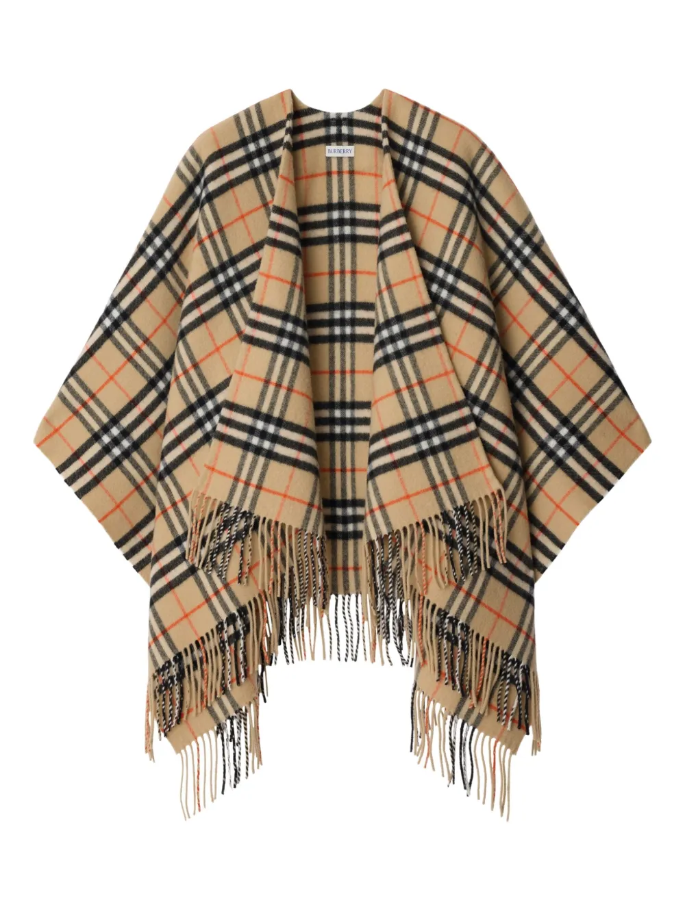

Кейп в клетку BURBERRY, нейтральный