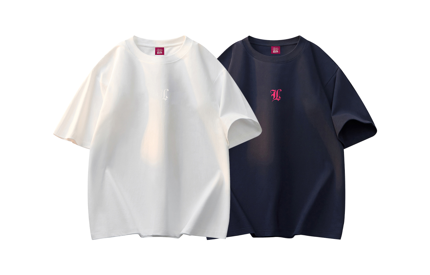 

Футболки Lotso унисекс с круглым вырезом, узкий прямой крой Disney, [2 pack]белый+темно-синий