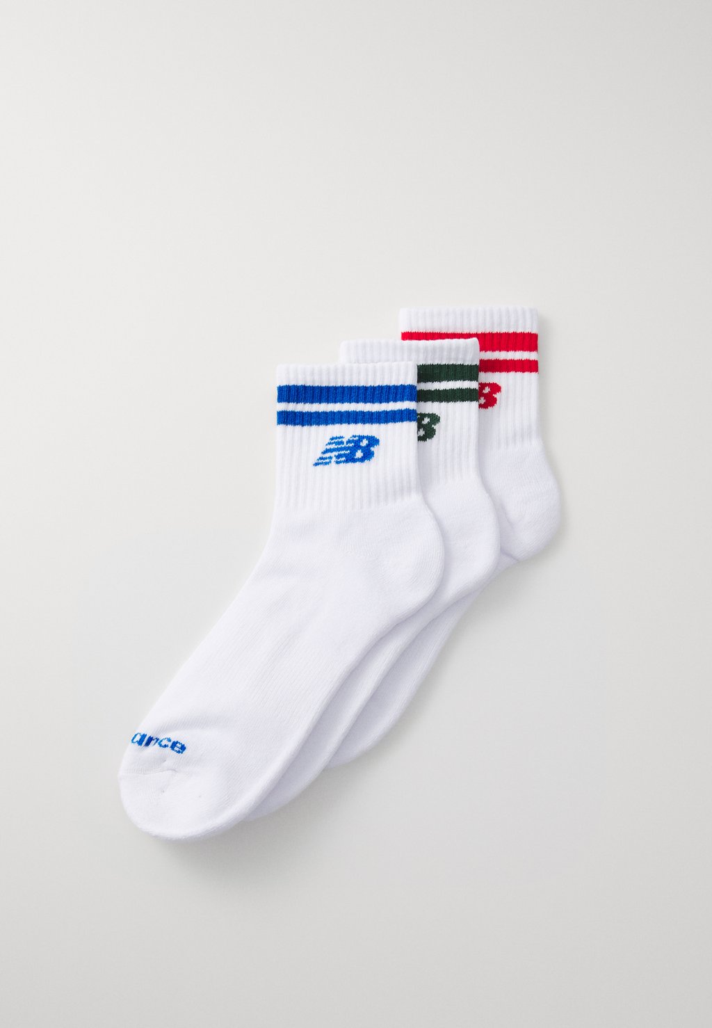 

Носки EVERYDAY STRIPE ANKLE UNISEX 3 PACK New Balance, белый