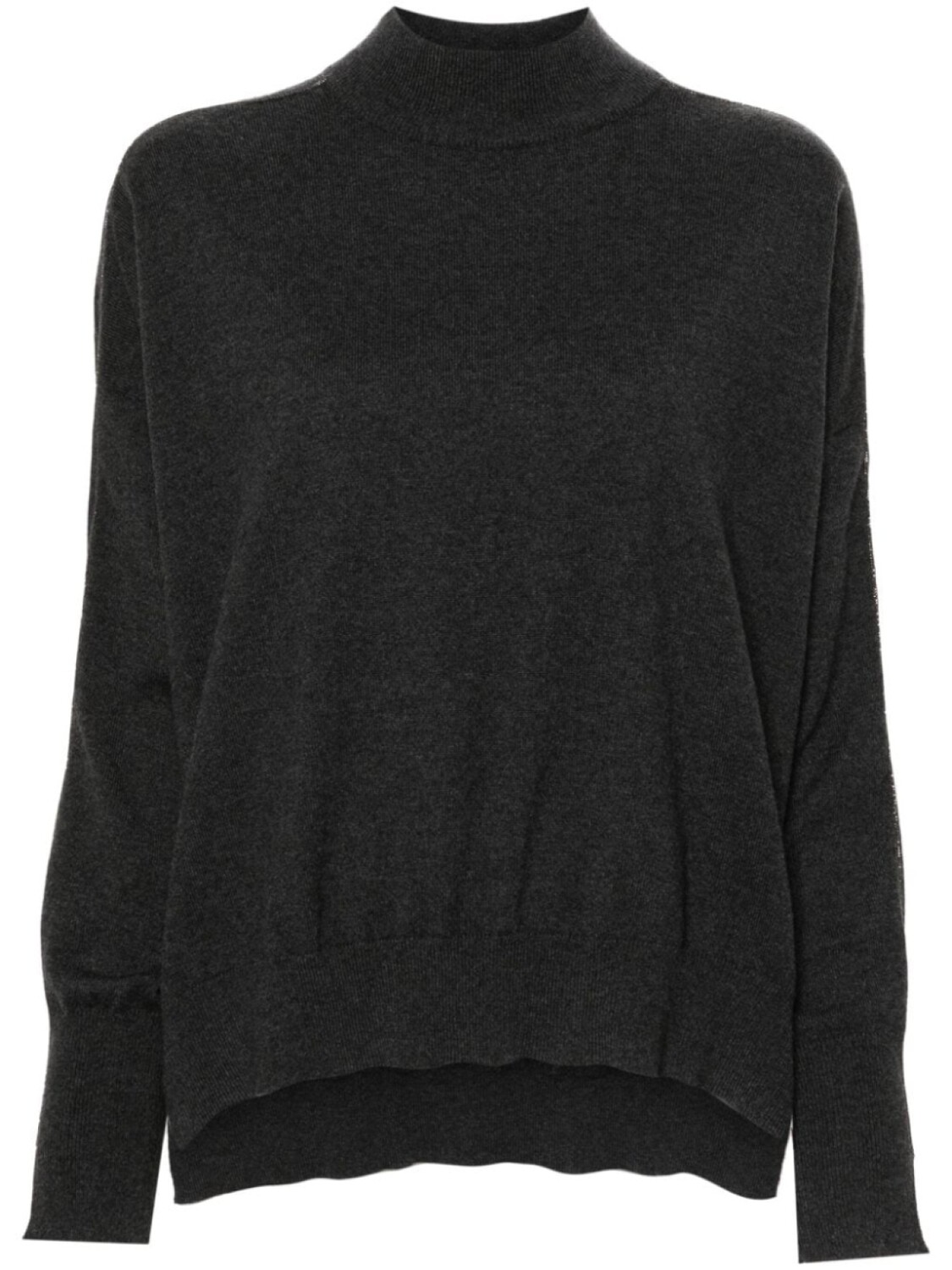 

Brunello Cucinelli свитер с декором Monili, серый