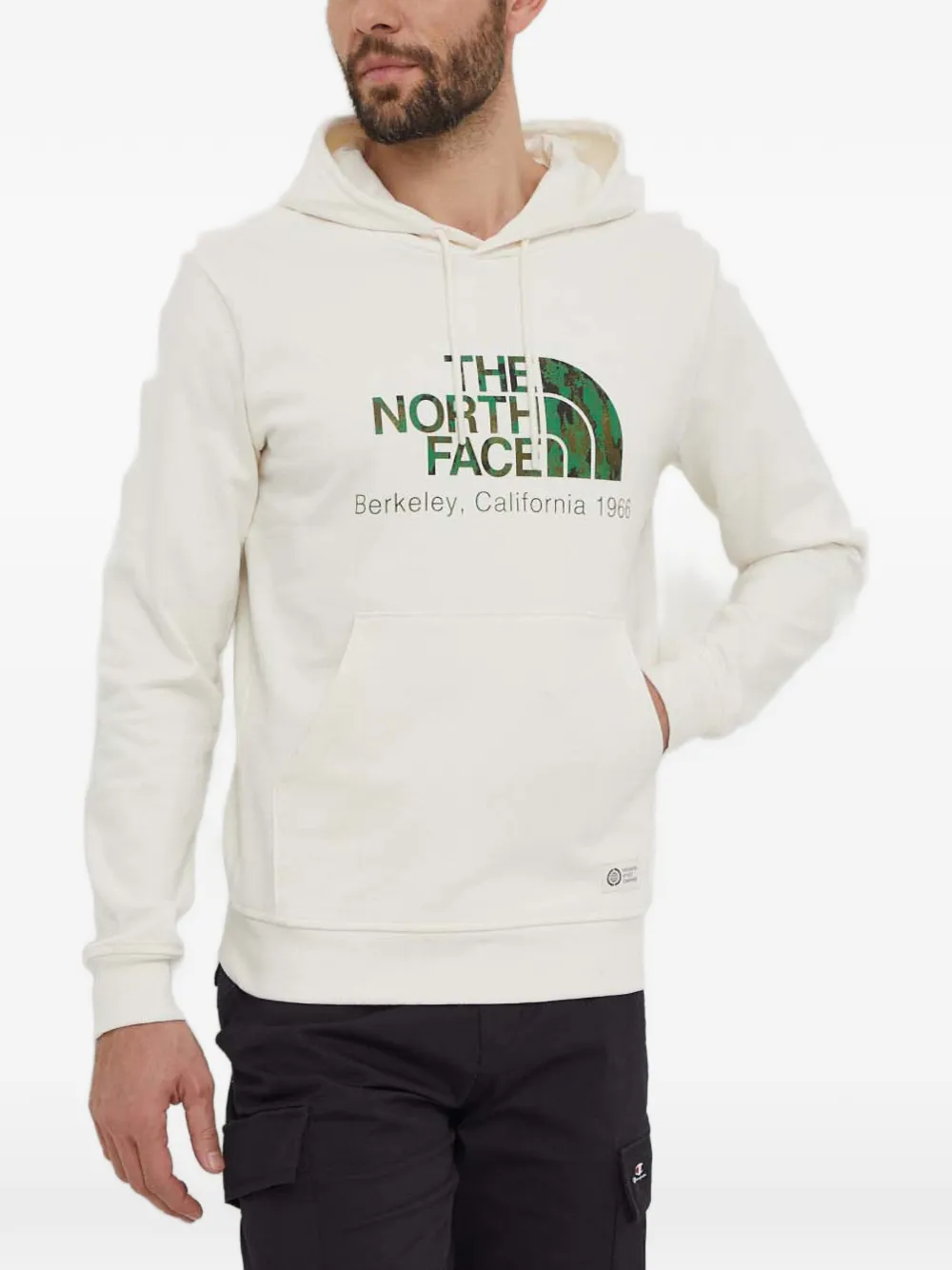 

Худи с принтом The North Face, бежевый