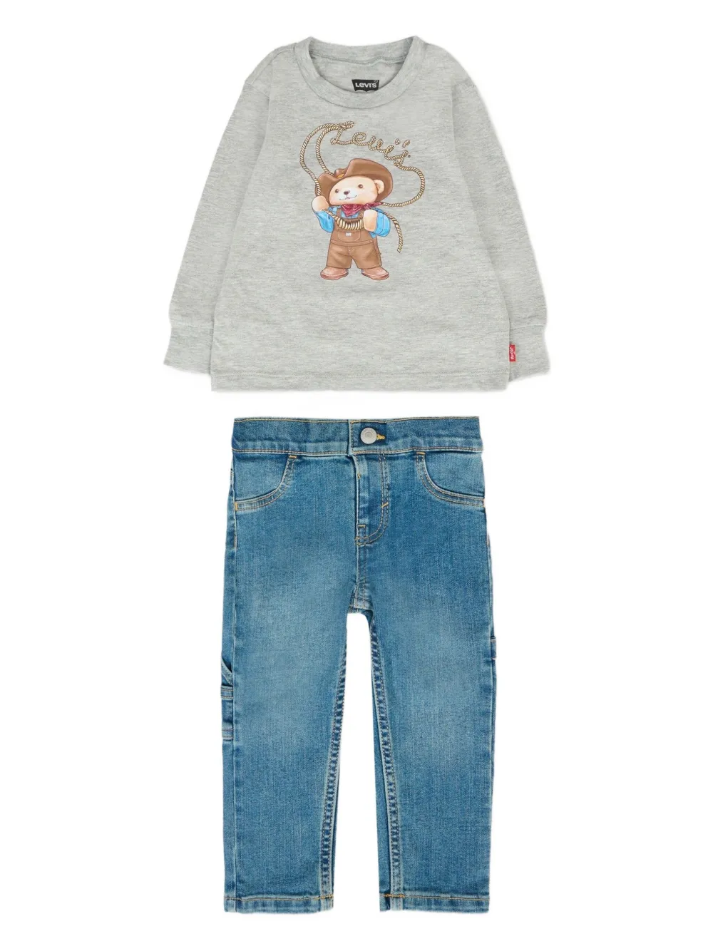 

Комплект из топа и брюк с логотипом Levi's Kids, синий