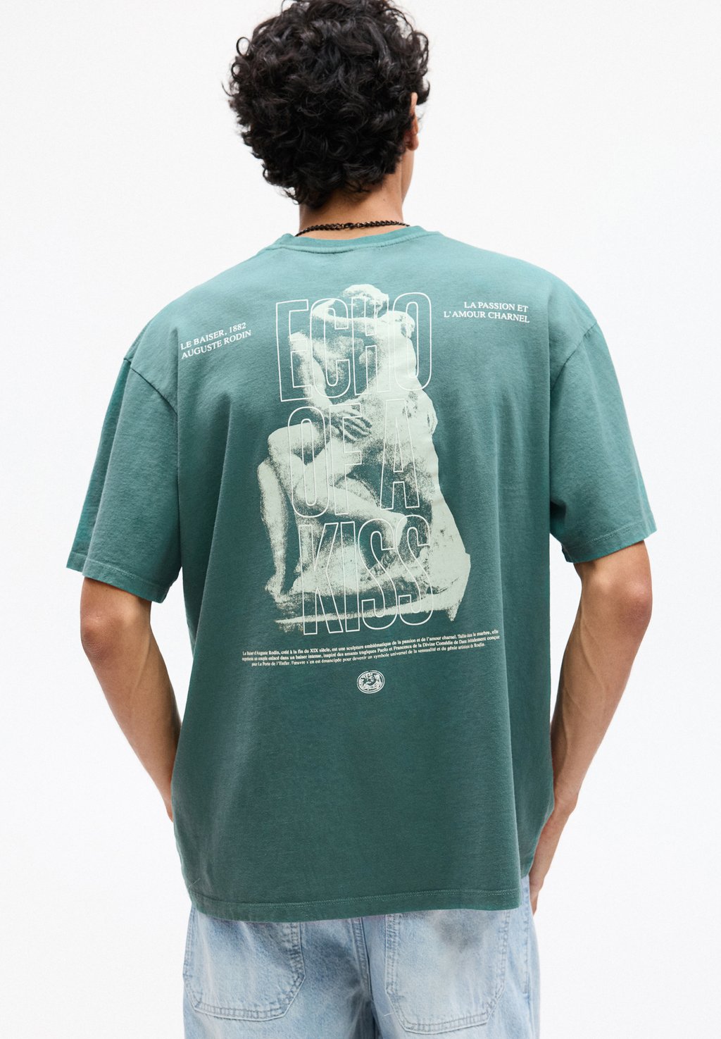 

Футболка с принтом LE BAISER GRAPHIC PULL&BEAR, зеленый