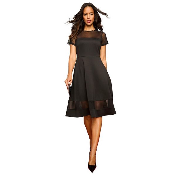 

Женское платье plus size с иллюзией волана Roaman'S, Black