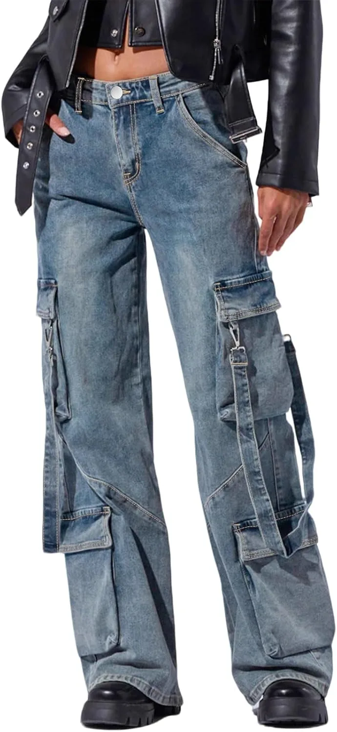 

Женские джинсы Boyfriend Cargo от Utcoco, мешковатые, с низкой посадкой и широкими штанинами