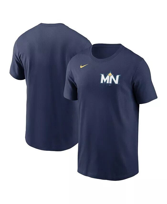 

Мужская темно-синяя футболка Minnesota Twins 2024 City Connect с надписью Nike, синий