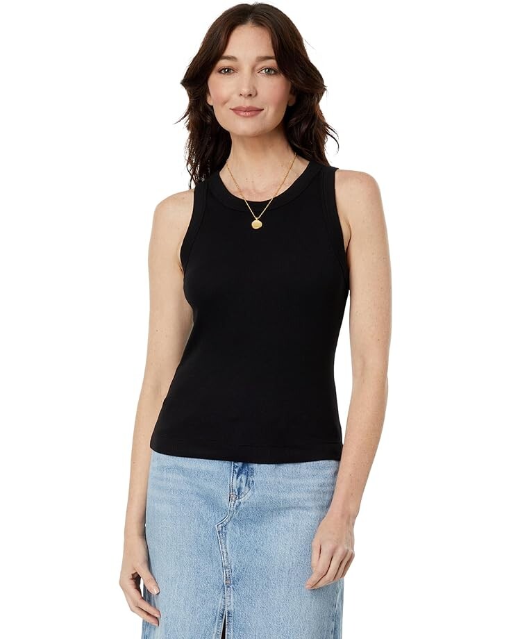 

Майка Michael Stars Gina Wide Binding Crop Tank, черный