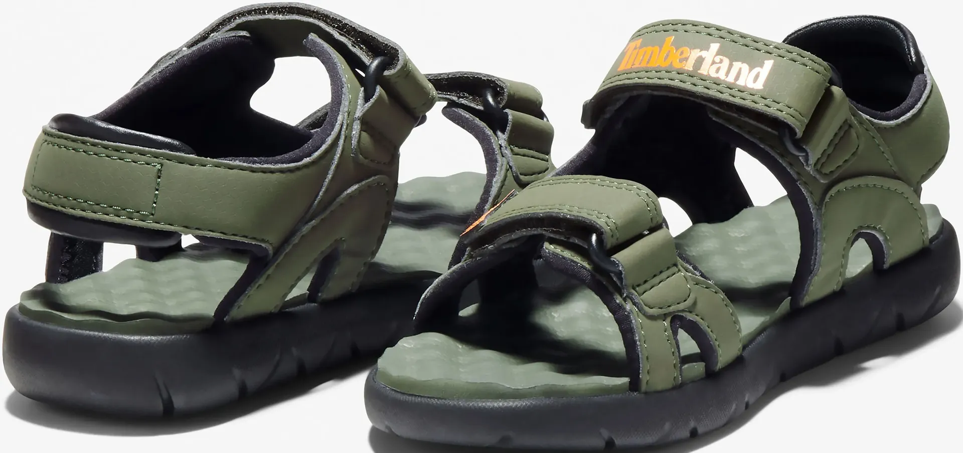 Сандалии Timberland "Perkins Row 2 STRAP SANDAL", с застежкой-липучкой, хаки — фото 3