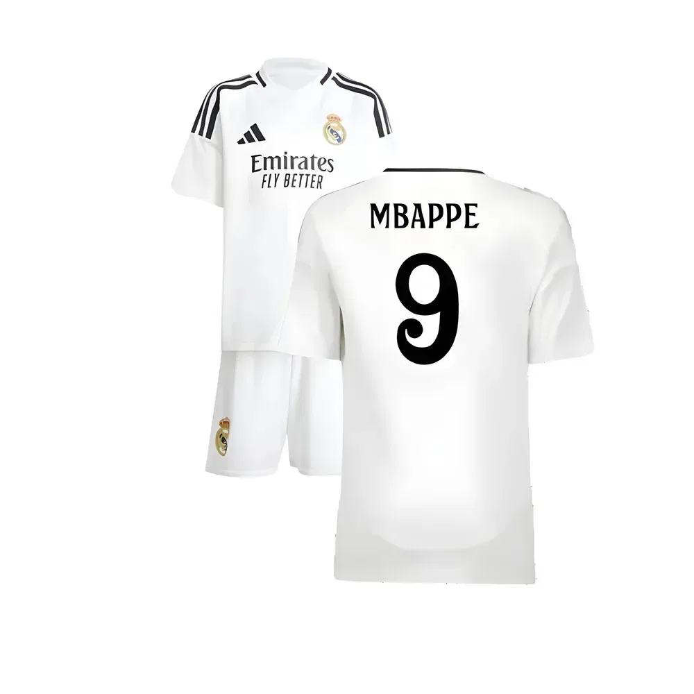 Детский домашний комплект Реал Мадрид 2024/25 с Мбаппе Real Madrid, белый