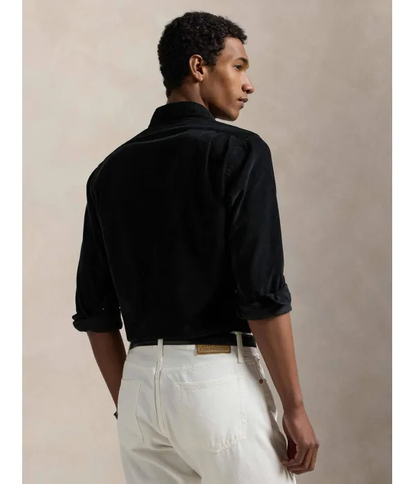 Вельветовая рубашка Custom fit Polo Ralph Lauren, черный — фото 3