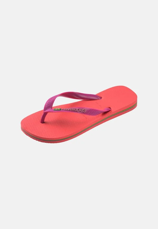Шлепанцы для бассейна с логотипом brasil Havaianas, Coral/Pink — фото 2