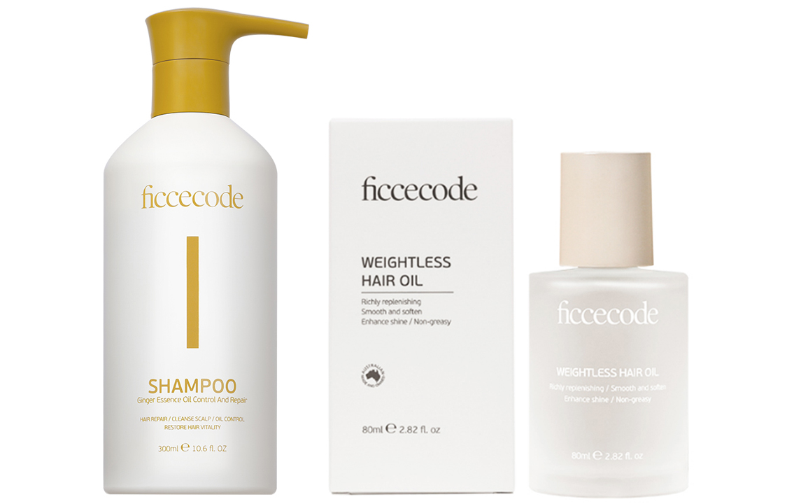 Набор FicceCode: шампунь Ginger Essence Oil Control And Repair + масло для волос Weightless, 300 мл + 30 мл — фото 3