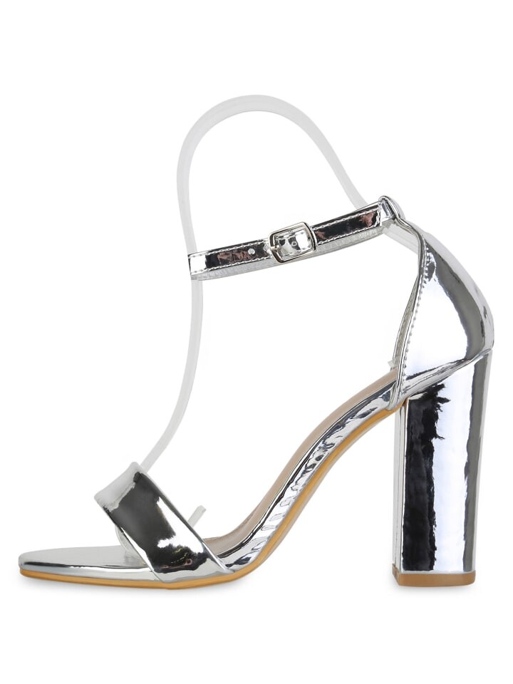 Сандалии на плоской подошве VAN HILL High Heels Chloe, серебряный — фото 2
