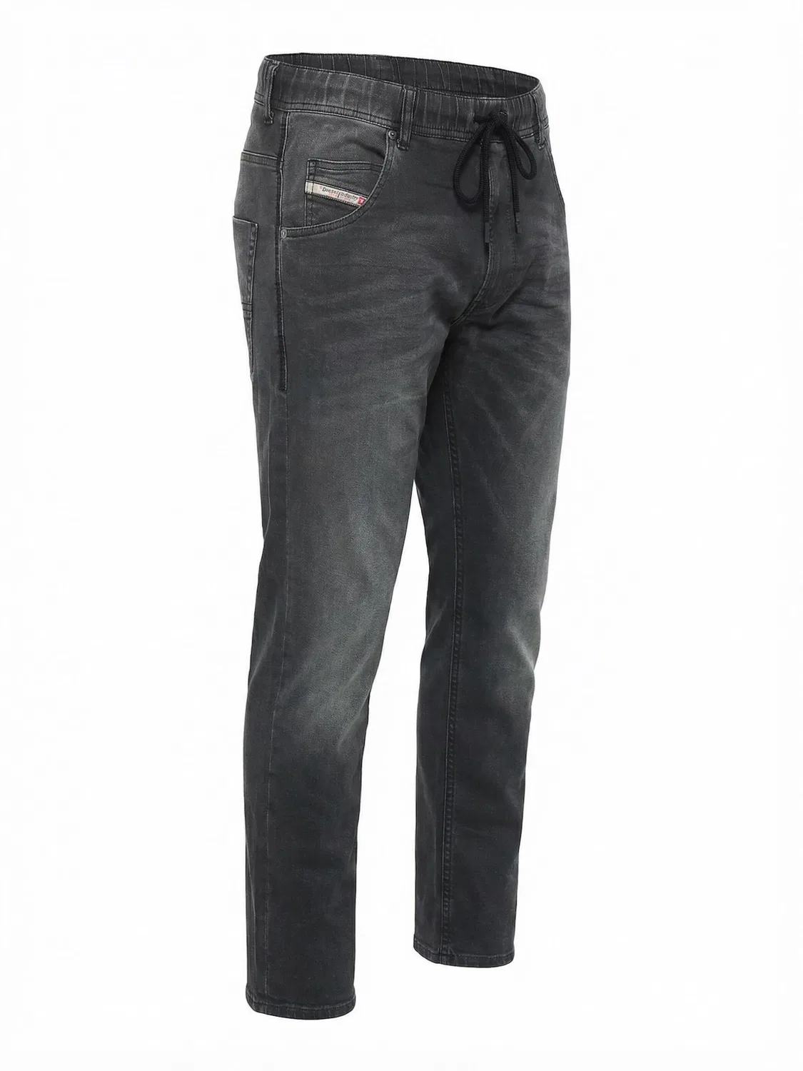 Зауженные джинсы Diesel 2030 D-KROOLEY JOGGJEANS Superstretch & Supersoft темно-серого цвета — фото 2