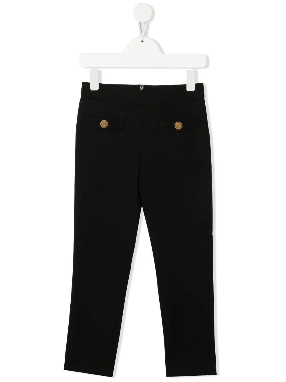 

Прямые брюки с молнией Balmain Kids, черный