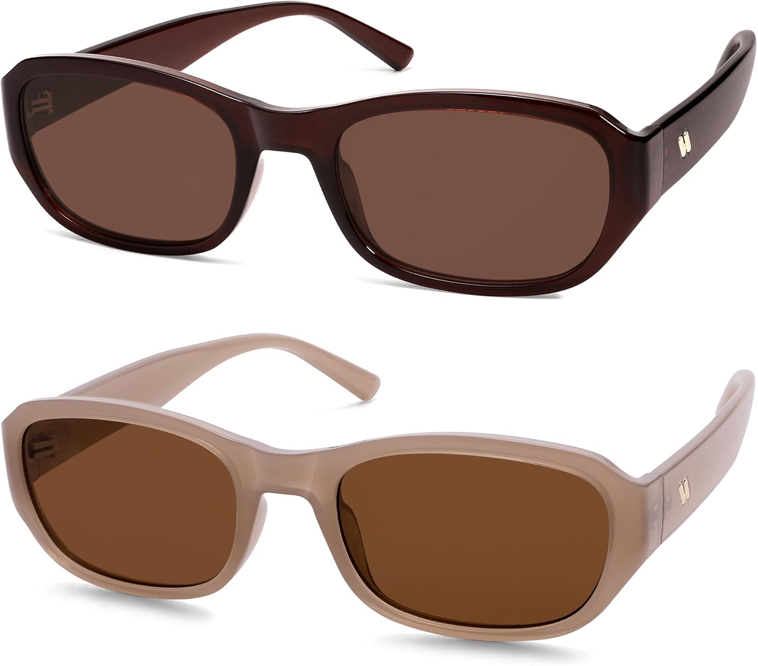 

Модные ретро-солнцезащитные очки прямоугольной формы для женщин и мужчин, классические винтажные солнцезащитные очки 90-х годов AR82341 HERJOUR, Brown/Brown+brown/Deep Brown