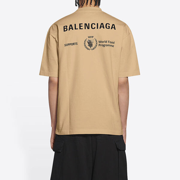 Футболка x wfp t-shirt medium fit 'khaki' Balenciaga, хаки — фото 4