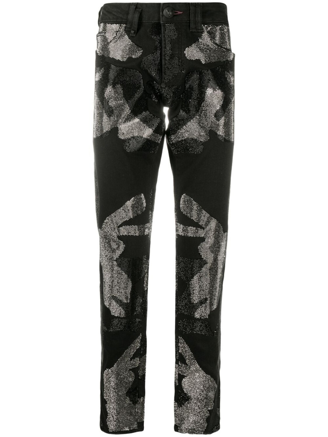 

Philipp Plein джинсы Camouflage Super Straight Cut, черный