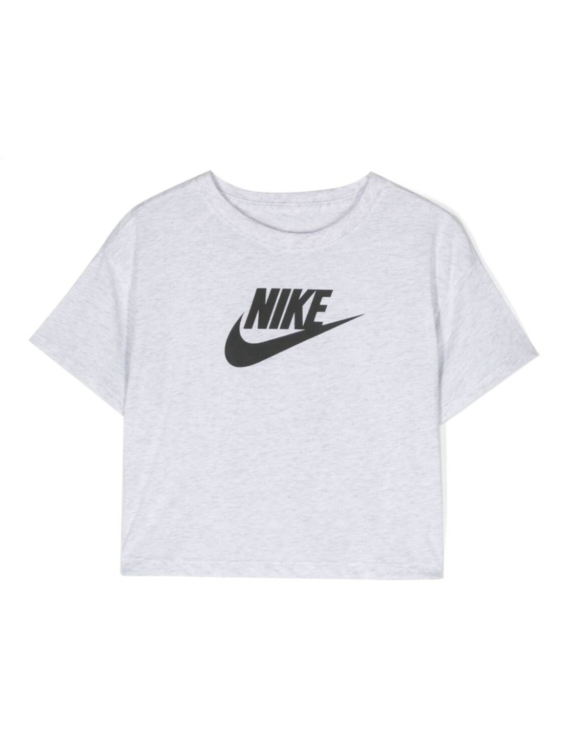 

Nike Kids укороченная футболка с логотипом, серый