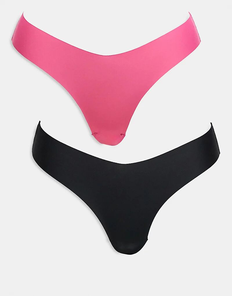 

Хлопковые стринги на двух парах, многоцветные