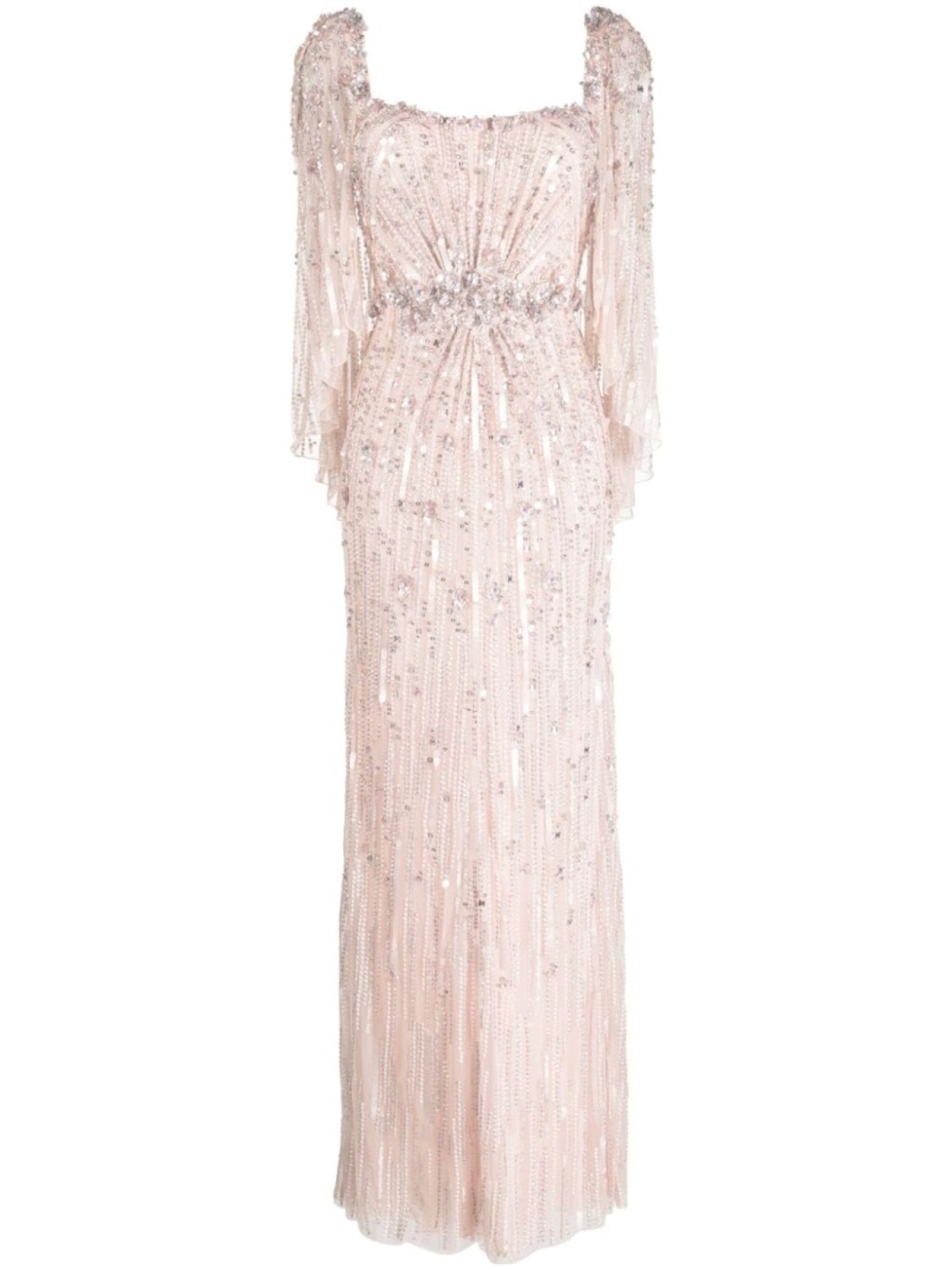 

Платье Brightstar с цветочной аппликацией Jenny Packham, розовый