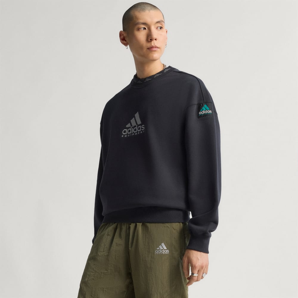 

Толстовка Adidas Equipment Reflective Embroidery Crew, черный