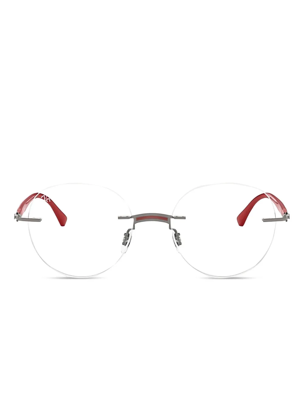 

Очки без оправы в круглой оправе Ray-Ban, красный