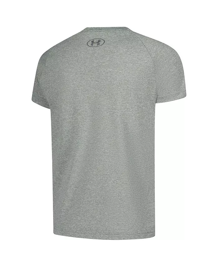 Футболка THE PLAYERS Raglan Tech для больших мальчиков и девочек, цвет Heather Gray Under Armour — фото 3