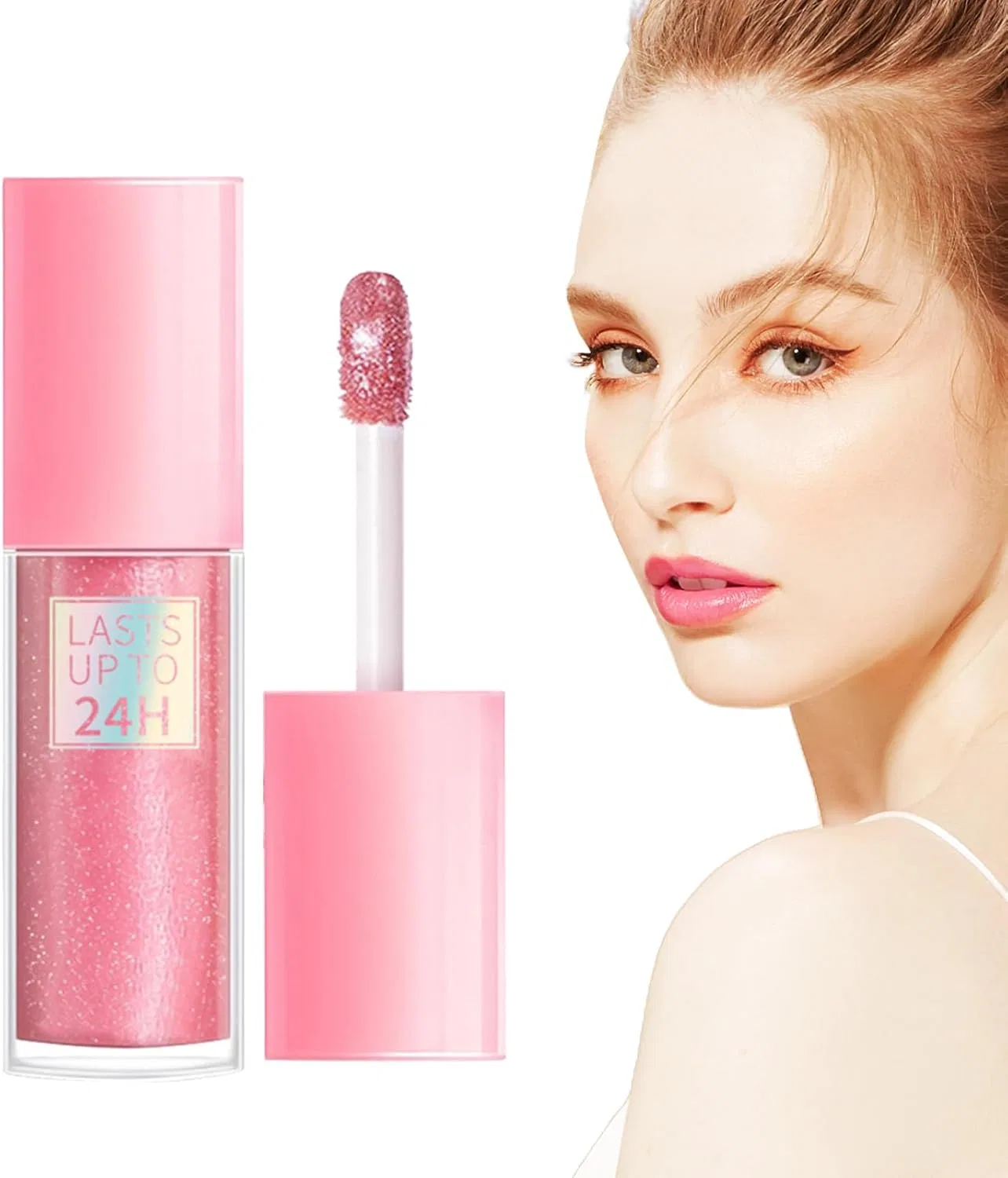 Блеск для губ Shi ммer Lip Plumper Gloss с мерцающим финишем, увлажняющий, 01#