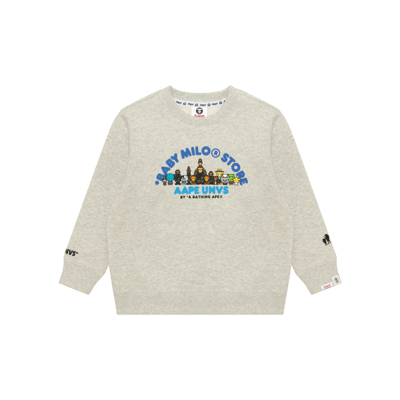 

Детская толстовка BABY MILO STORE от A BATHING APE, коллекция осень-зима 2025, для детей от 3 до 7 лет Aape, серый белый wh2