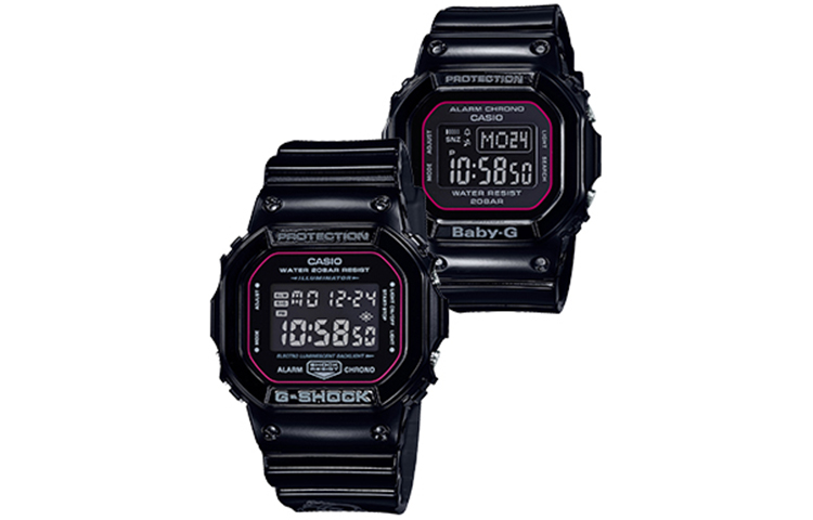 

Кварцевые часы с ремешком из смолы Унисекс Черный циферблат CASIO