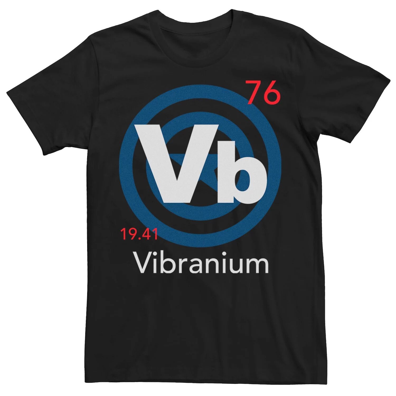 

Мужская футболка Marvel Captain America с логотипом Vibranium Element Licensed Character